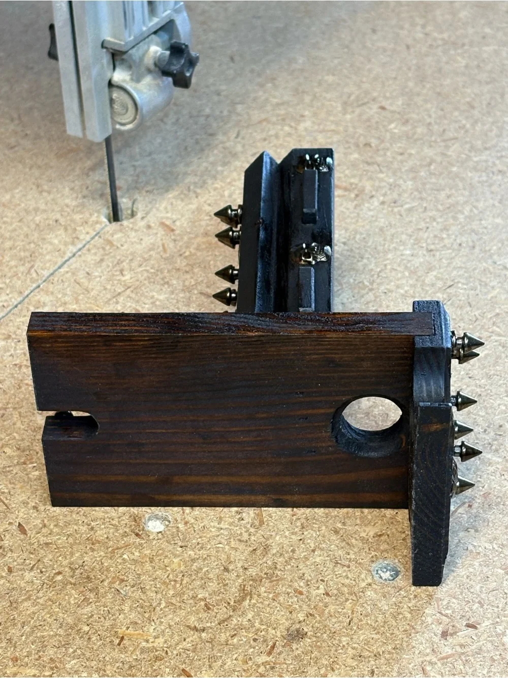 Gothic/Punk handmade wood phone stand